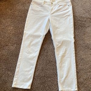 JJill White Denim Authentic Fit Slim Ankle pants, Size 8